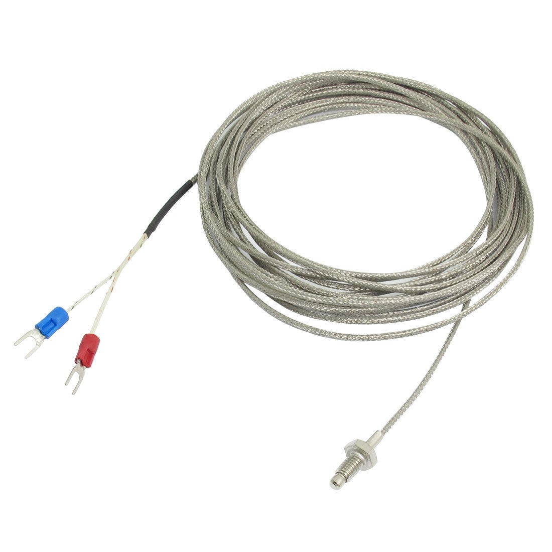 K Type 800 Celsius Degree 6mm Thread Screw Thermocouple Probe Sensor 5 Meter