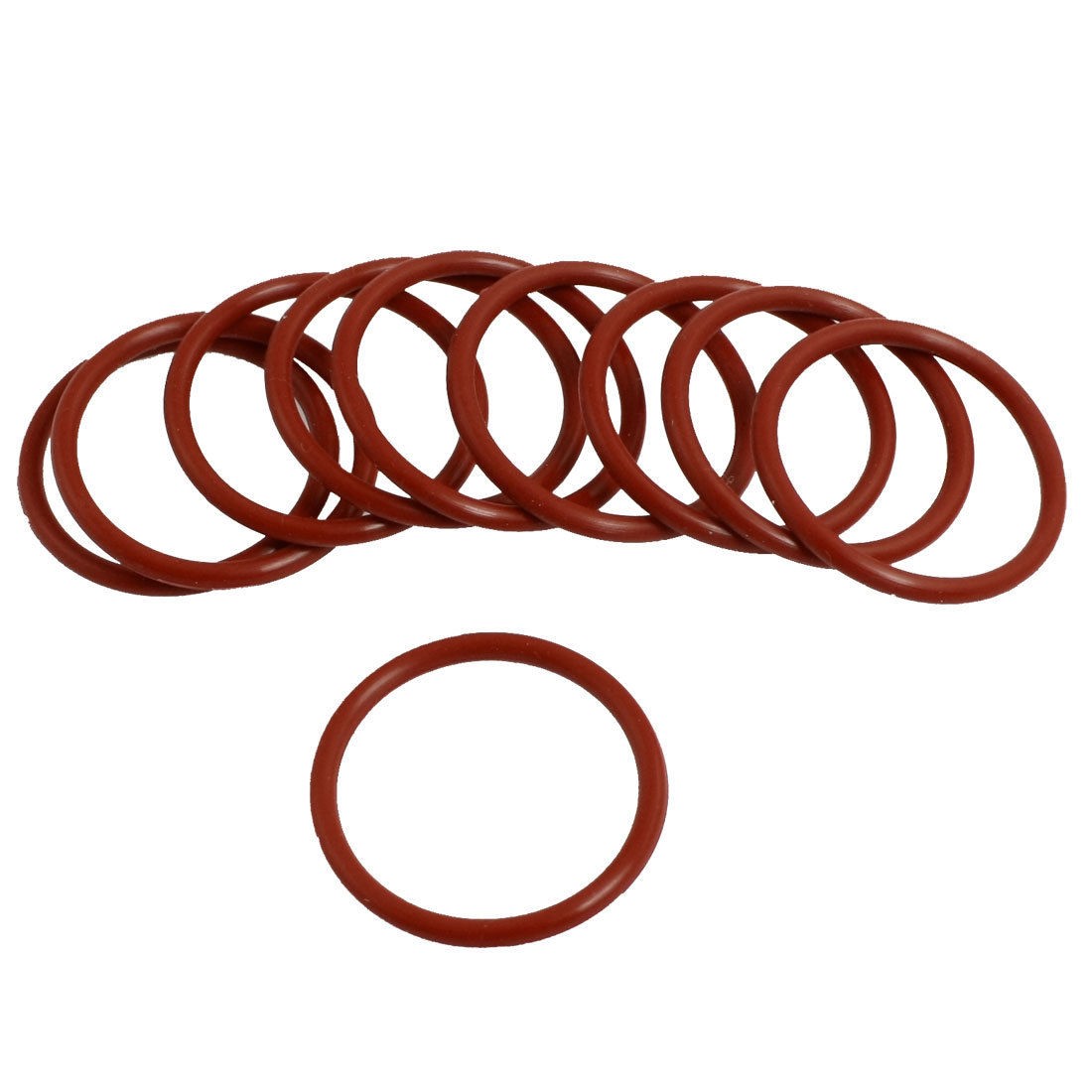 10 Pcs Red Rubber 30mm x 2.5mm Oil Seal O Rings Gaskets Washers