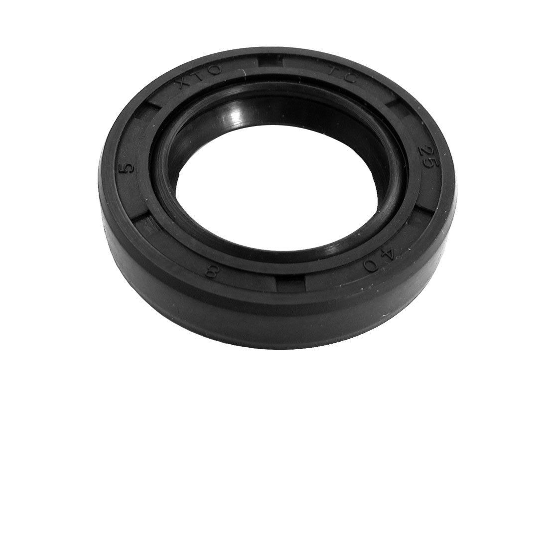 Black Nitrile Rubber Dual Lips Oil Shaft Seal TC 25mm x 40mm x 8mm