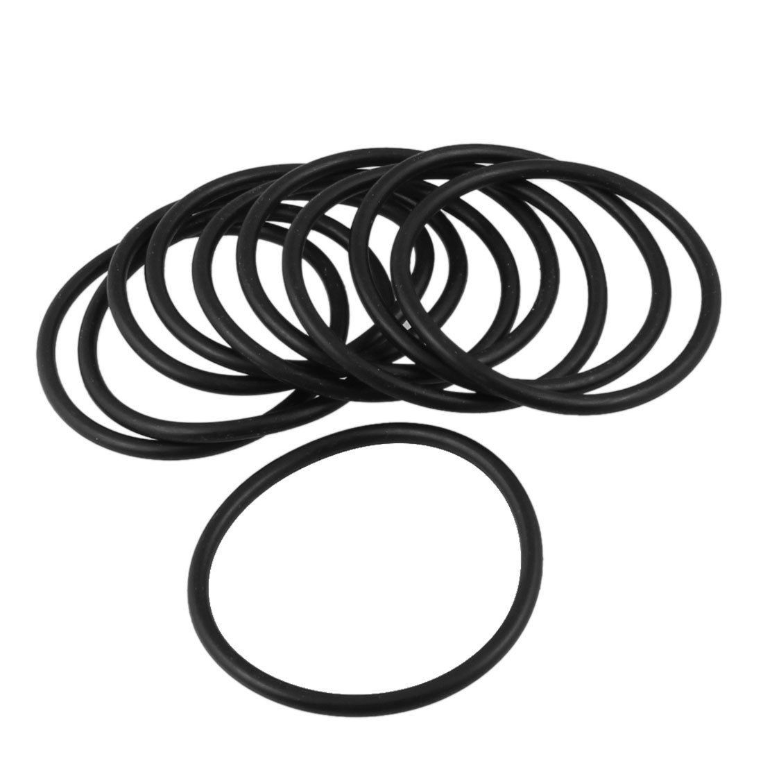 3mm x 50mm Black Nitrile Rubber Sealing O Ring Seal Washer Grommets 10 Pcs
