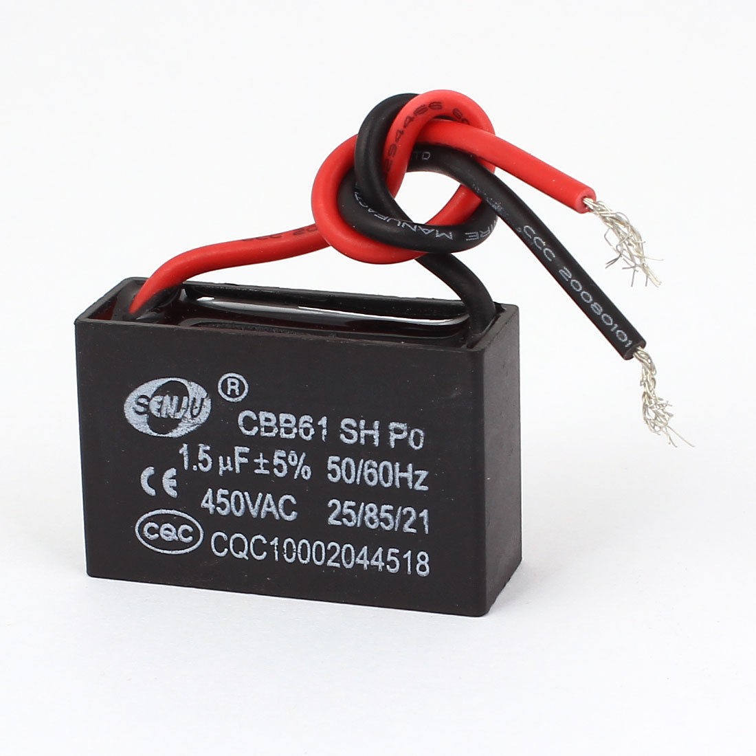AC 450V 1 5uF 5 2 Wire Air Condition Ceiling Fan Motor Running Capacitor CBB61