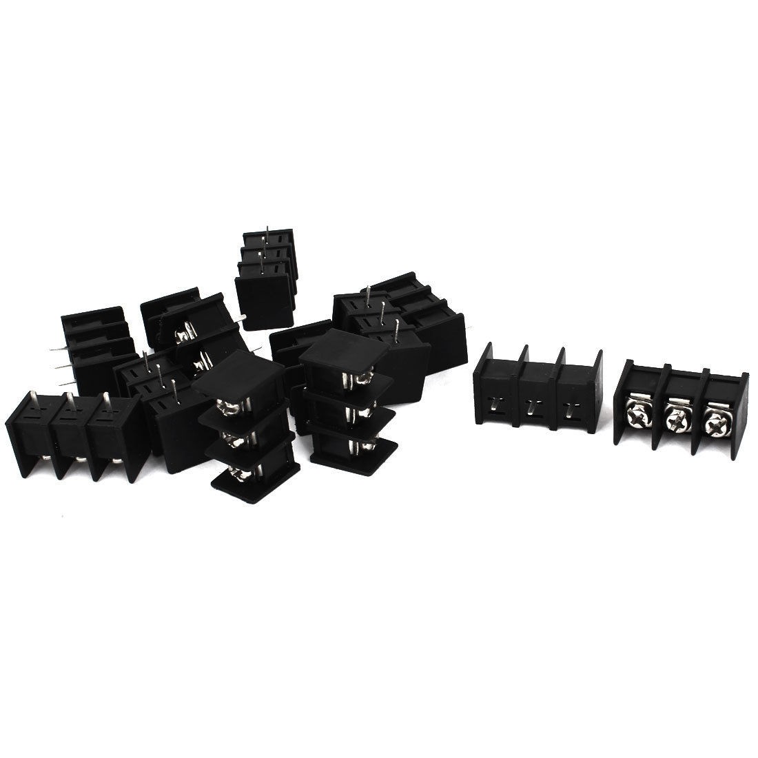 13pcs ZB45 300V 20A 3 Poles 8mm Pitch Plastic Screw PCB Terminal Block Connector
