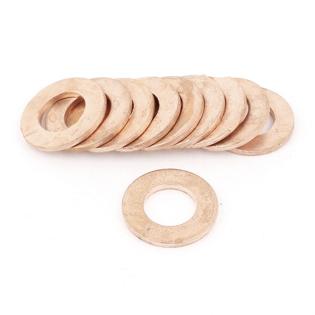 10pcs 9mmx17mmx1 5mm Copper Flat Washer Ring Oil Brake Line Seal Fitting
