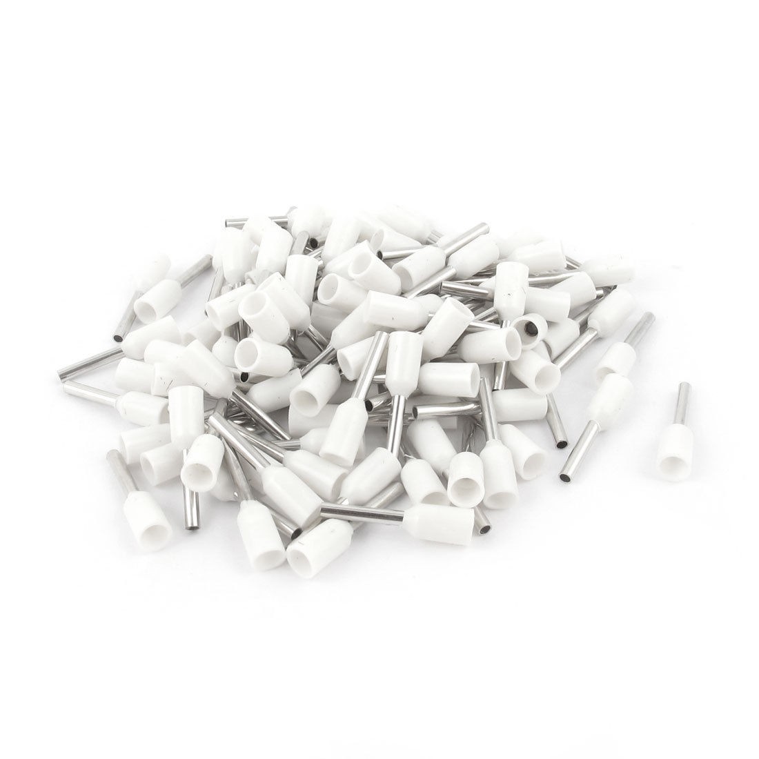 100 Pcs Crimp Cord End Terminal Insulated Ferrule Tube White E7508 20AWG 0 75MM2