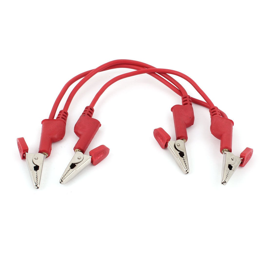 Red 55cm Long 4 Alligator Clip Electrical Connector Clamp Insulated Test Lead