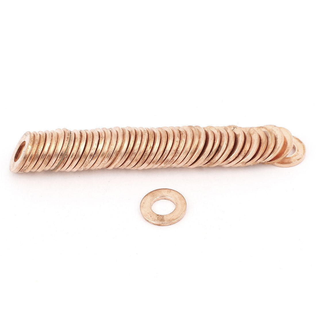 50pcs 7mmx14mmx1 5mm Copper Flat Washer Ring Oil Brake Line Seal Fasteners
