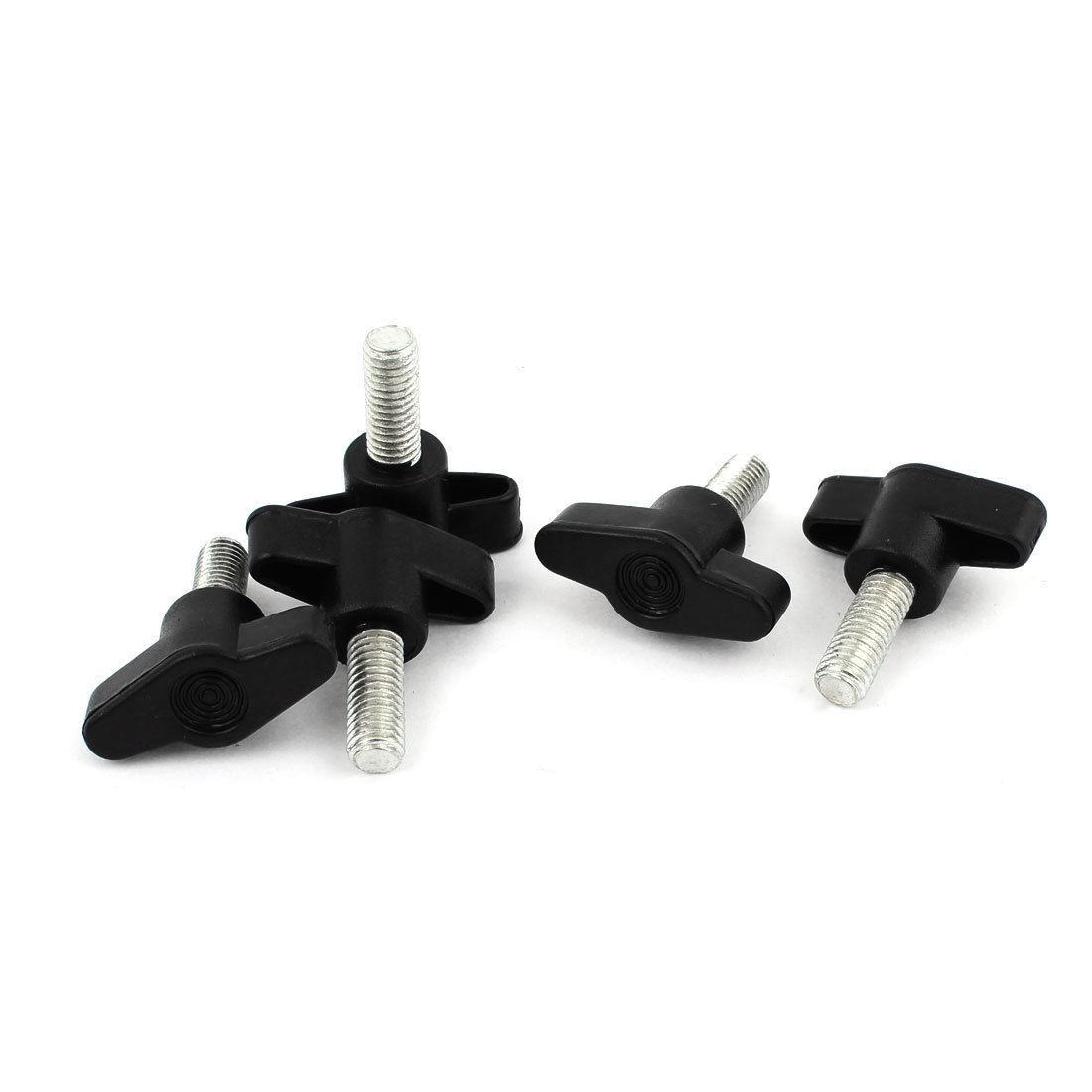 5pcs 8mm Male Dia 20mm Thread Long Plastic T Handle Screw on Type Clamping Knob