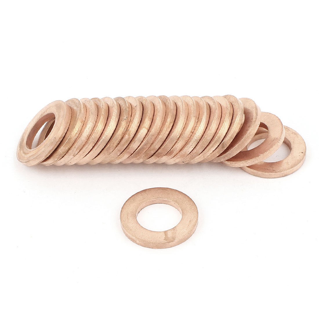 20pcs 10mmx18mmx2mm Copper Flat Washer Ring Seal Fastener Fitting