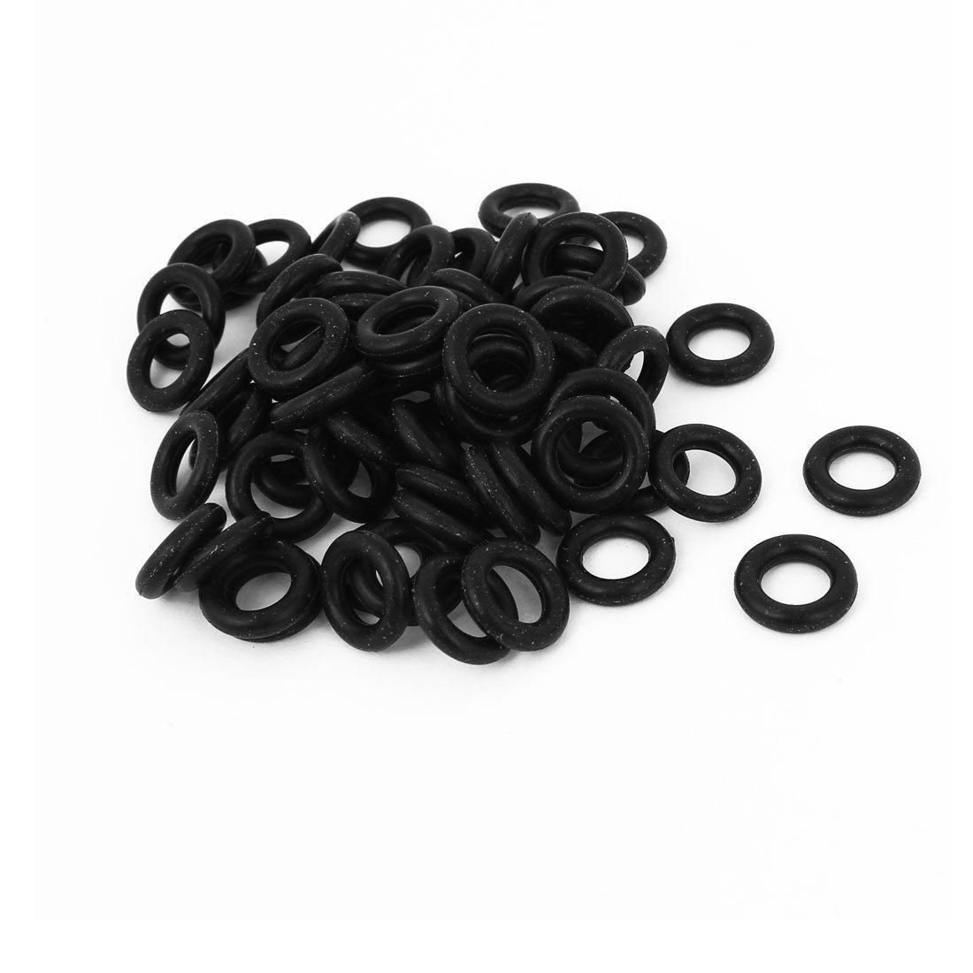 100 Pcs Black Rubber O Shaped Rings Oil Seal Gasket Washer 13mm x 8mm x 2.5mm