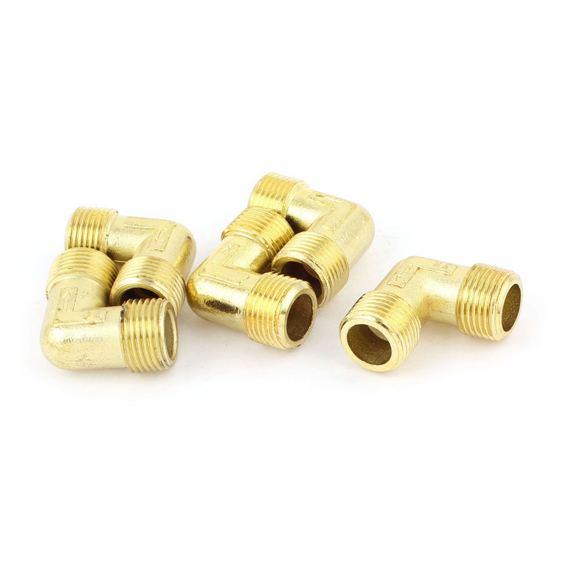 5 Pcs 3 8 BSP M M Thread Brass Right Angle Joint Connector for Water Fuel Pipe