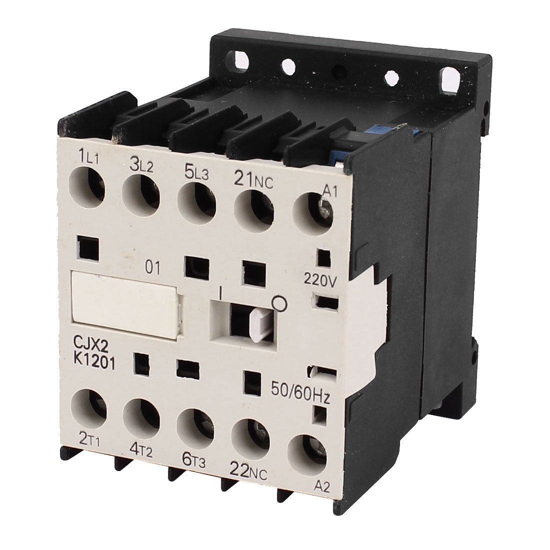 CJX2-K1201 220V Coil 20A 35mm DIN Rail Mount 3 Pole 1NC AC Contactor Ui 660V