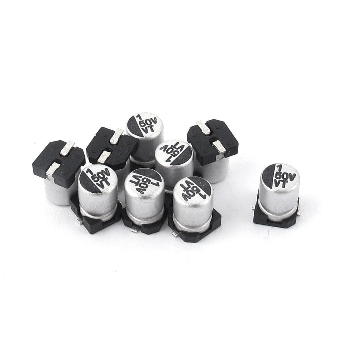 9pcs 1uF 50V SMD Aluminum Electrolytic Capacitors 4mm x 5mm