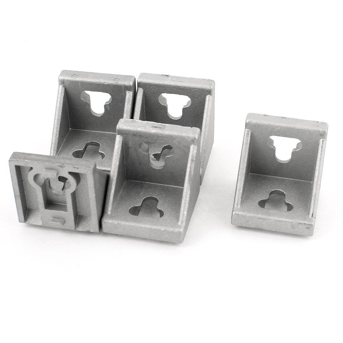 5pcs Silver Tone Aluminium 90 Degree Door Angle Bracket 45mmx45mm