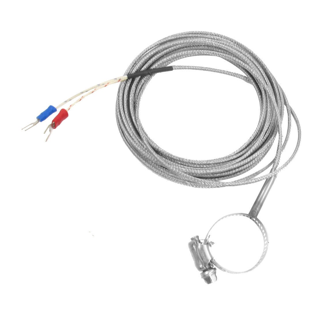 0-400C K Type Temperature Sensors Thermocouple 5M w 1.1" Clamp Hoop Probe