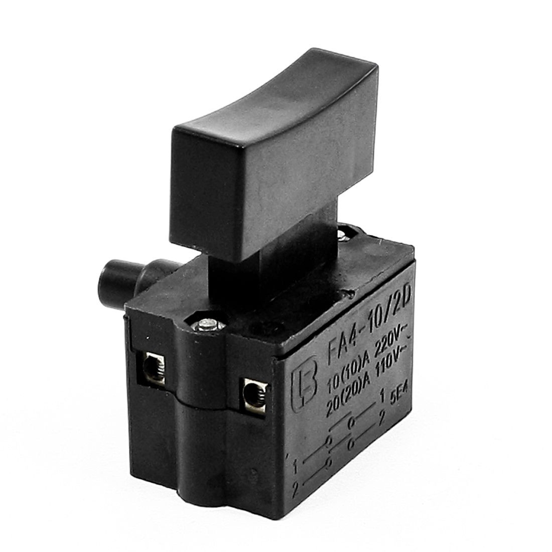 AC220V/10A AC110V/20A Flat Button 4 Screw Terminals DPST Electric Tool Switch