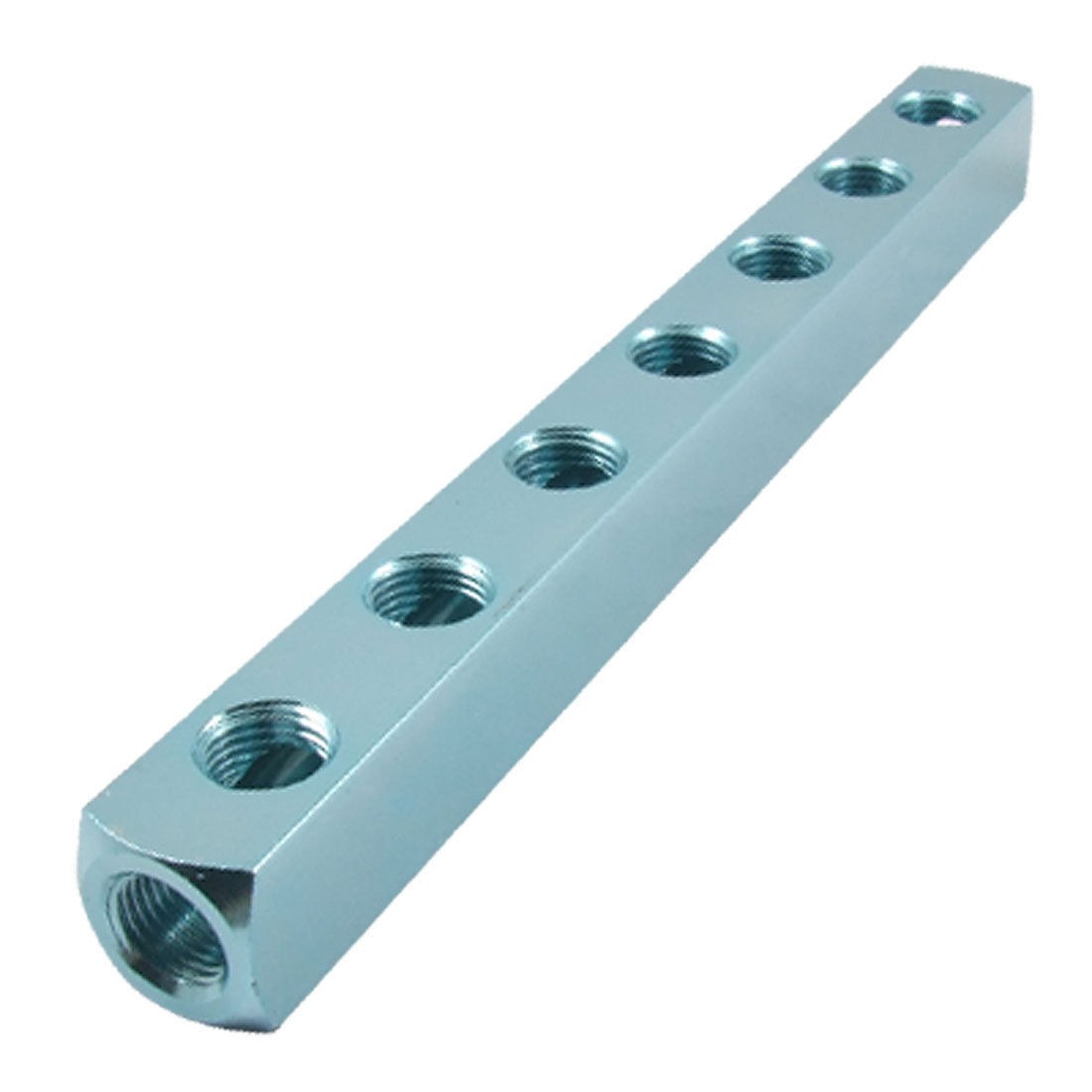 11 6mm 5 11" Threaded Ports 7 Way Air Compressor Cylinder Manifold Splitter