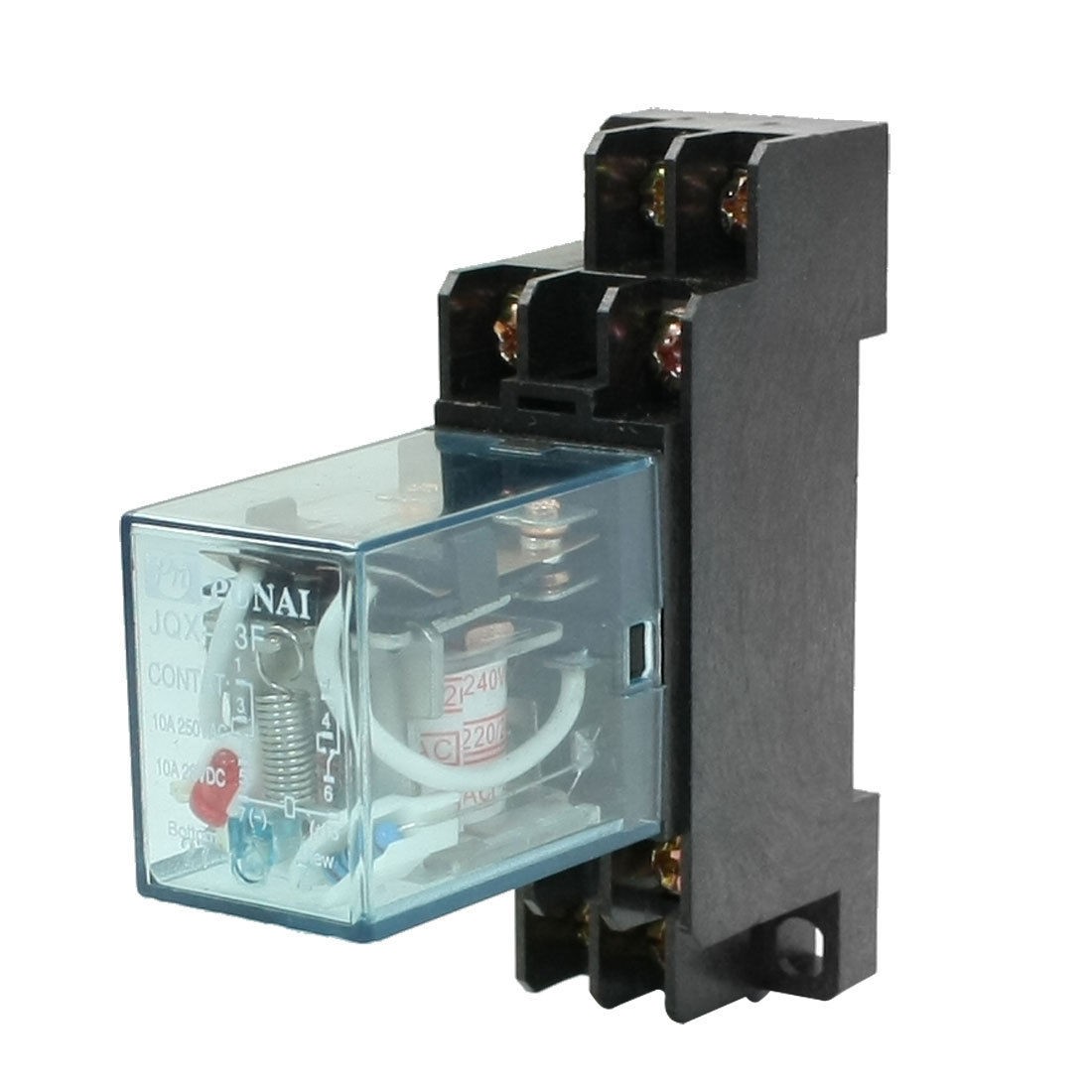 JQX-13F 220/240AC Coil DPDT 8 Pins Electromagneti<wbr/>c Power Relay w DYF08A Base