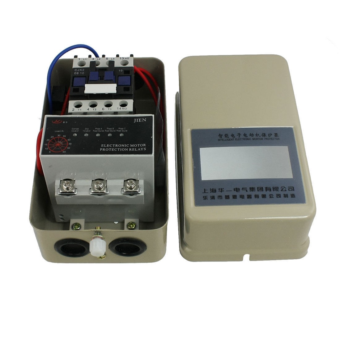 3KW 380V Intelligent Electronic Motor Protector Relay + NO AC Contactor