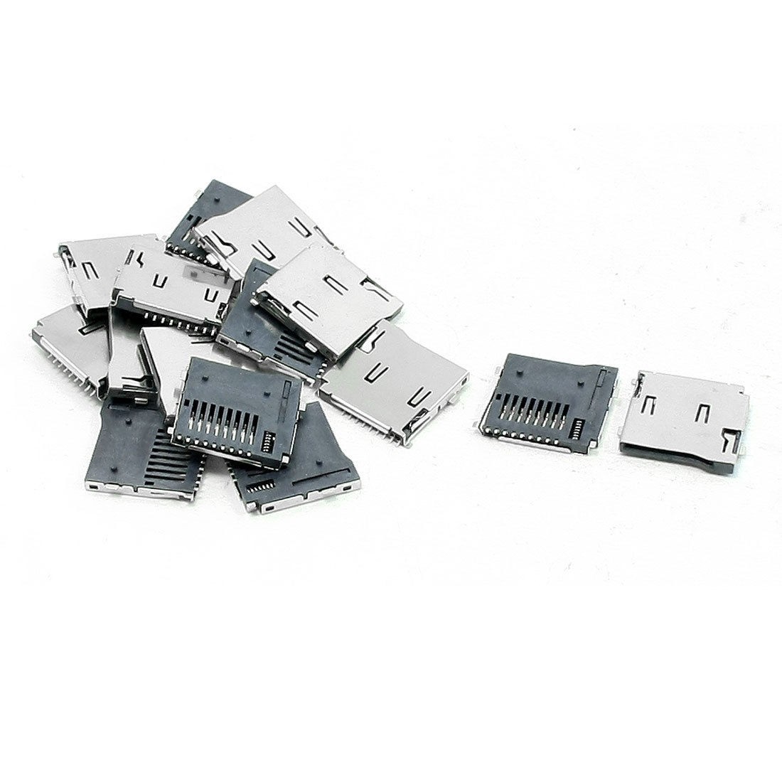 15 Pcs Push/Push Type Transflash Micro SD Card Sockets Slots for Smart Phone