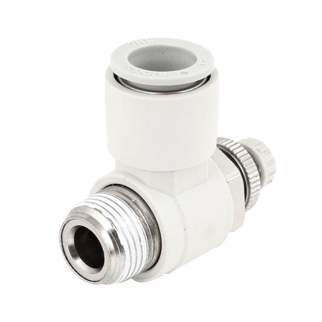 12mm Dia Tube 3 8" PT Threaded Pneumatic Speed Controller Quick Connector