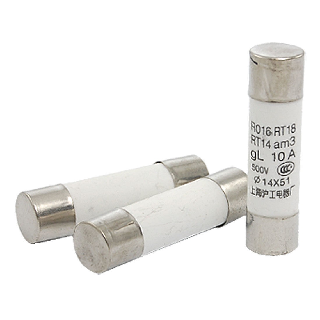 3Pcs RT18 RT14 500V 10A gL Cylindrical Ceramic Fuse Links 14x51mm