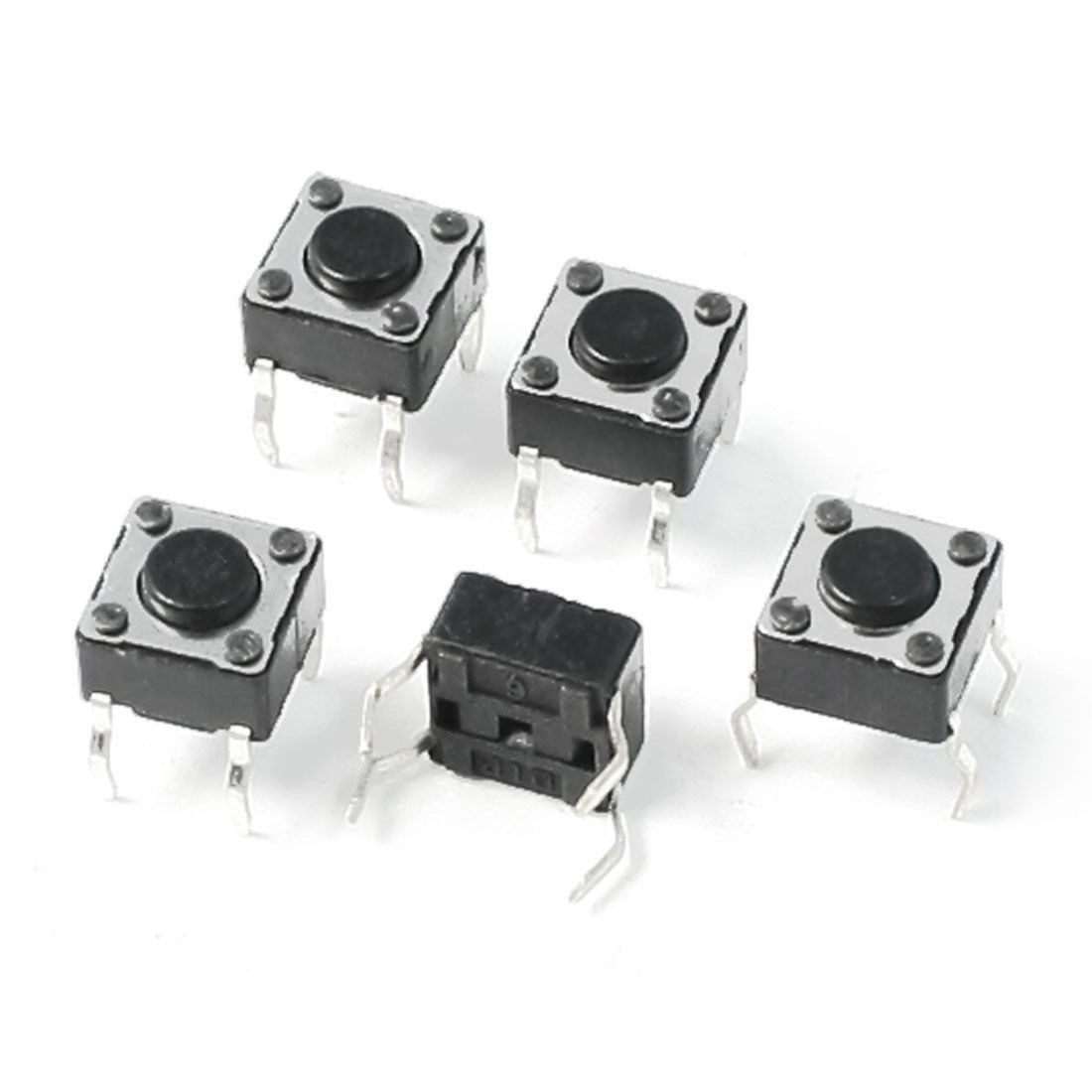 5PCS Home Appliance Spare Part Momentary Tact Switch 4.3x6.2x6.2mm DC12V 0.2A