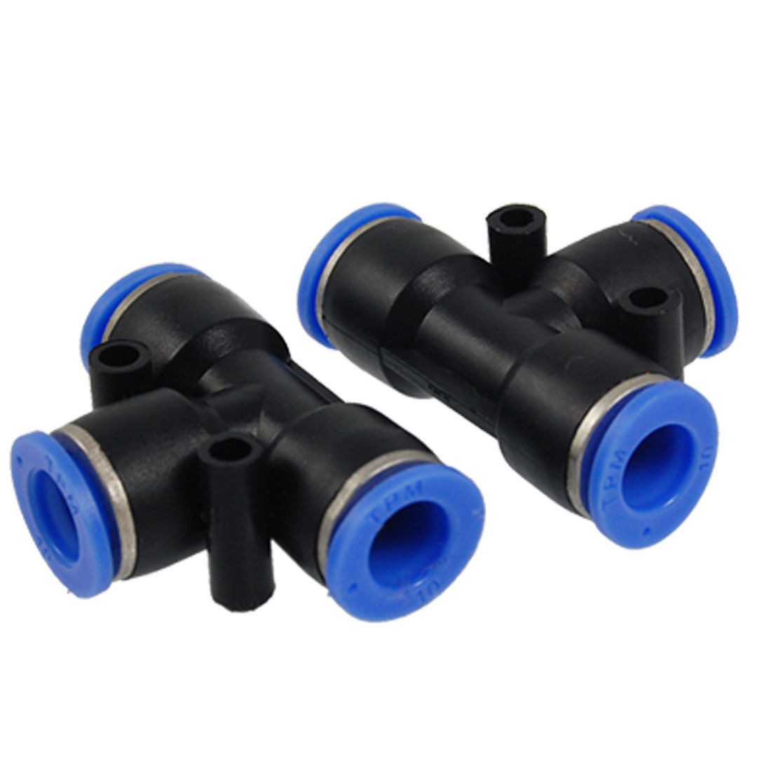 Pneumatic 10mm to 10mm Quick Fittings T Connector 2 Pcs Vqger
