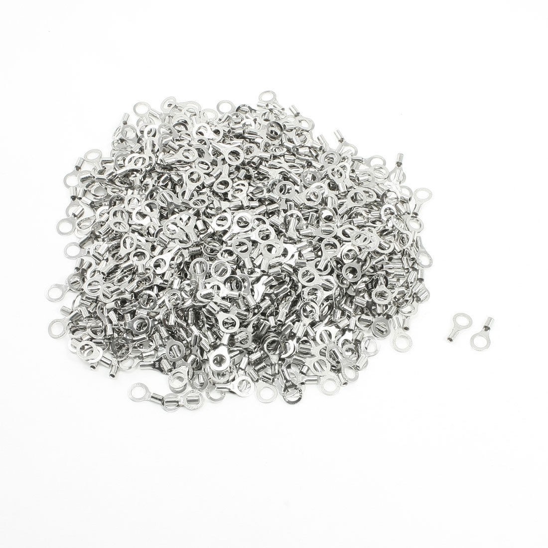 1000 Pcs RNB1.25-5 Ring Tongue Type Non Insulated Terminals for AWG 22-16