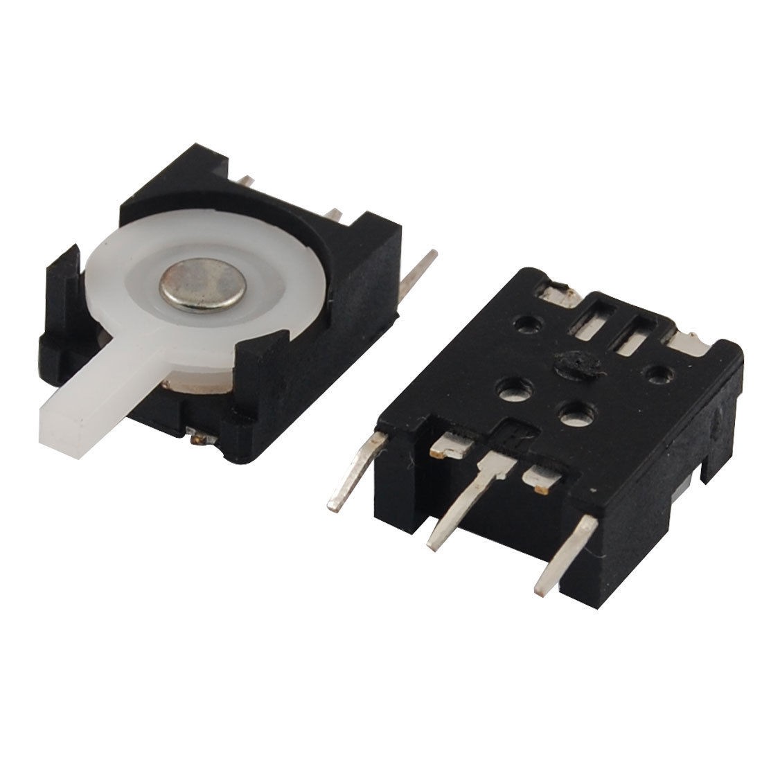 5 Pcs Black White SPDT ON/OFF/ON Detector Reset Switch