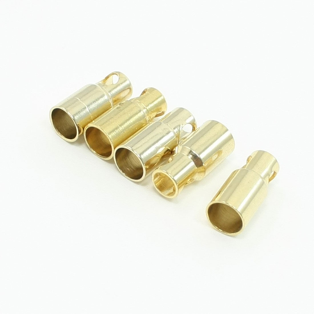 5 Pcs Gold Tone Metal RC Battery Plug Female Connector 6mm