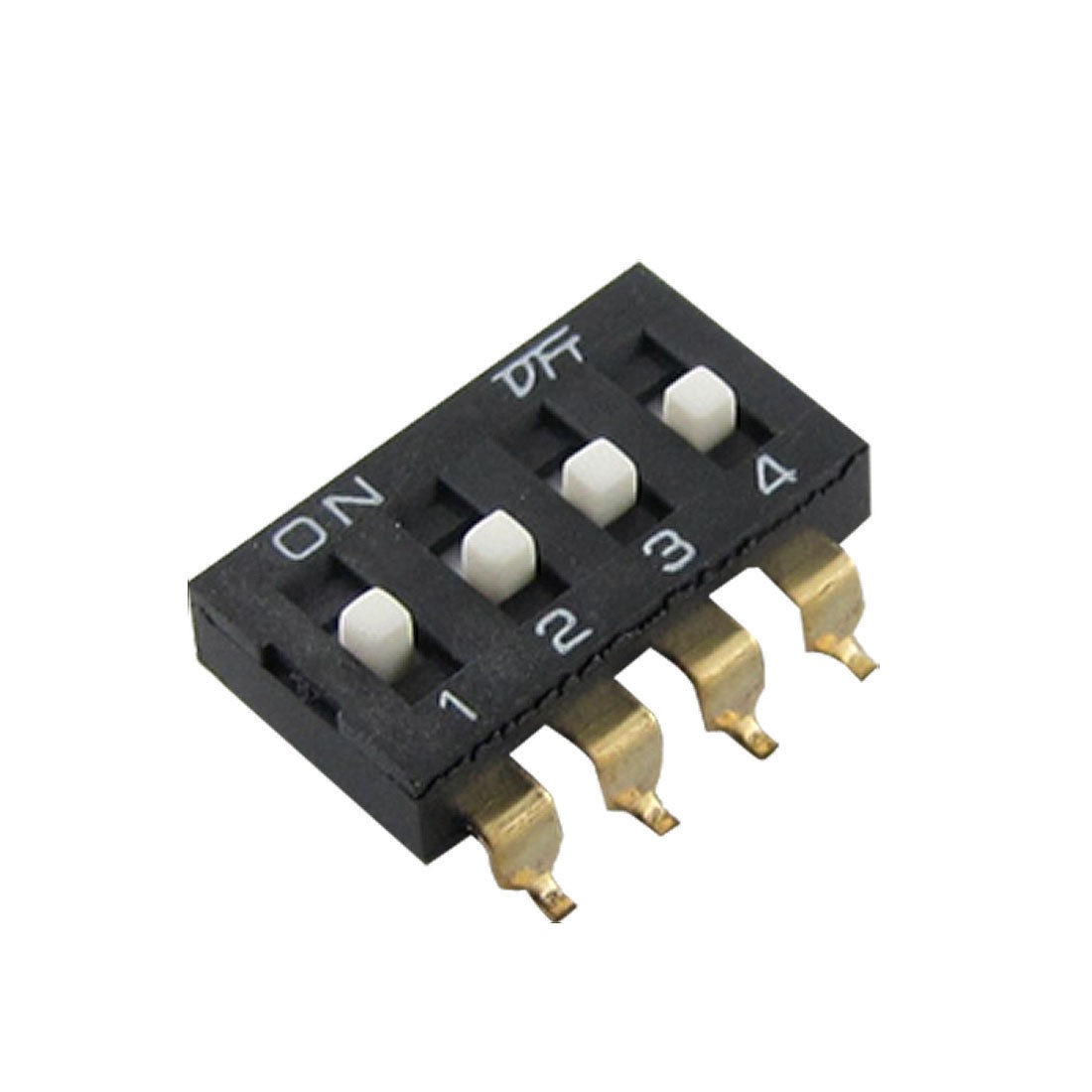 2.54mm Pitch 4 Position SMT SMD Type DIP Switch 10 Pcs