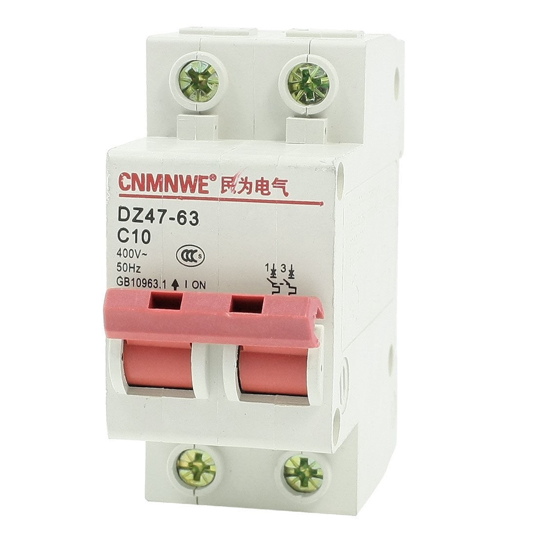 AC 400V 10A 2-Pole Overload Protection MCB Miniature Circuit Breaker