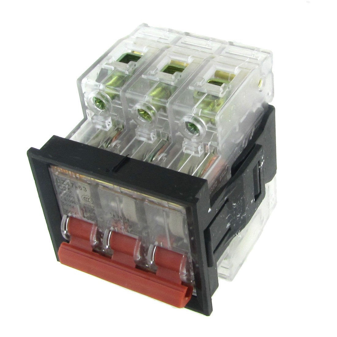 AC 400V 25A 3P Transparent Miniature Circuit Breaker with Mounting Bracket