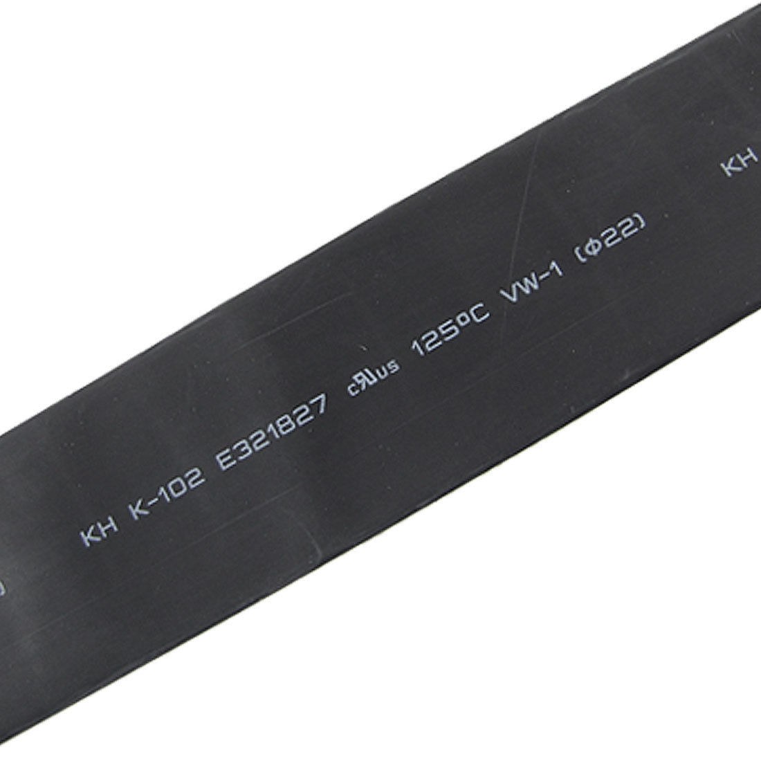 22mm Black Polyolefin Insulation Heat Shrink Tubing 6M 19.7ft