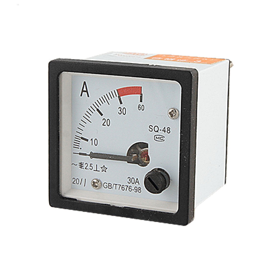 Square Panel 0-30A Scale Range AC Current Meter Gauge