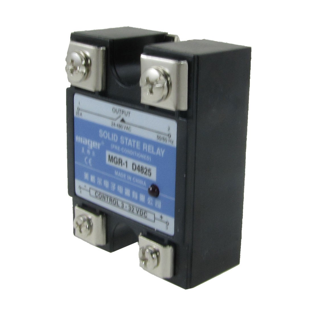 25A Amps Single Phase SSR Solid State Relay 24-480V AC New