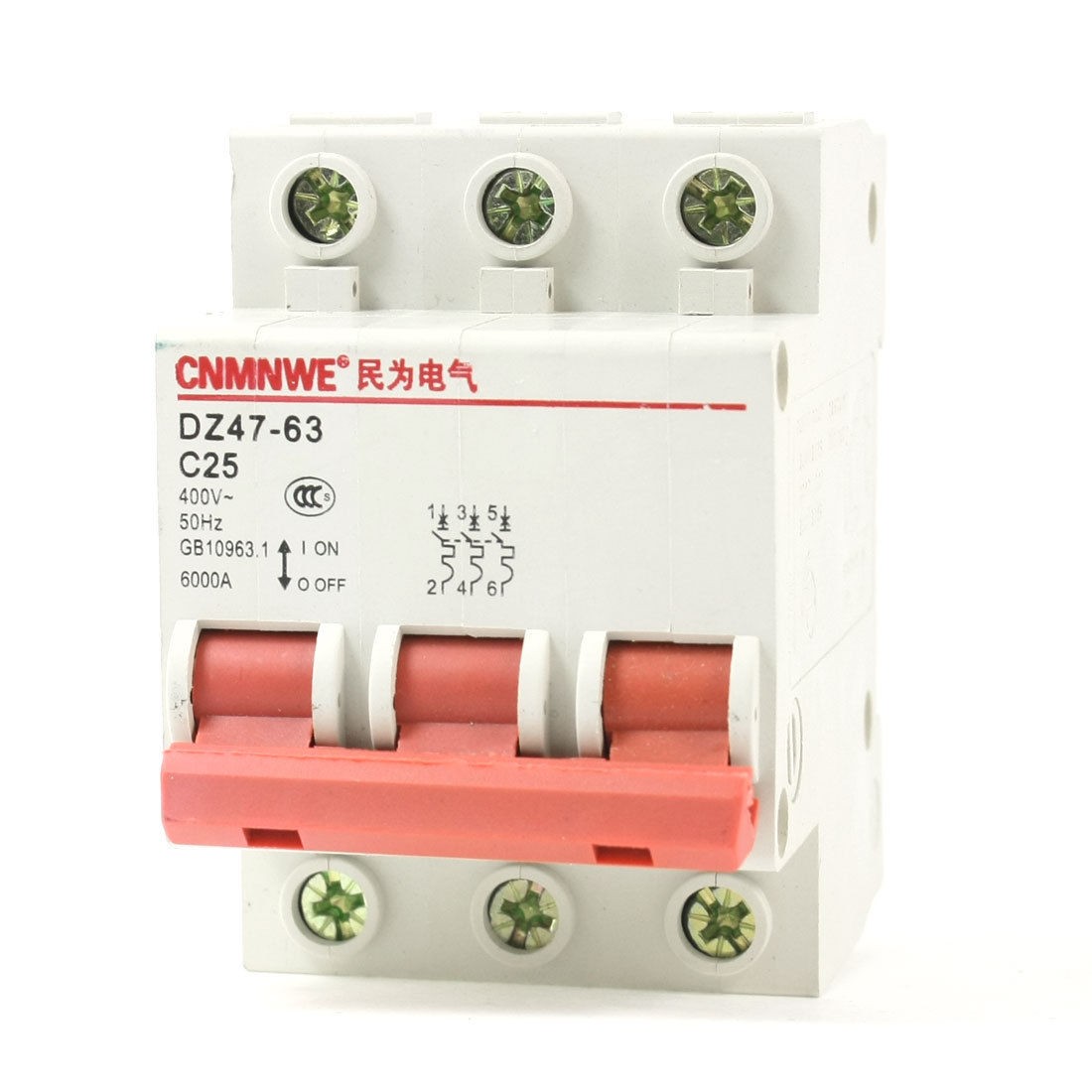 AC 400V 25A 3-Pole Overload Protection MCB Miniature Circuit Breaker