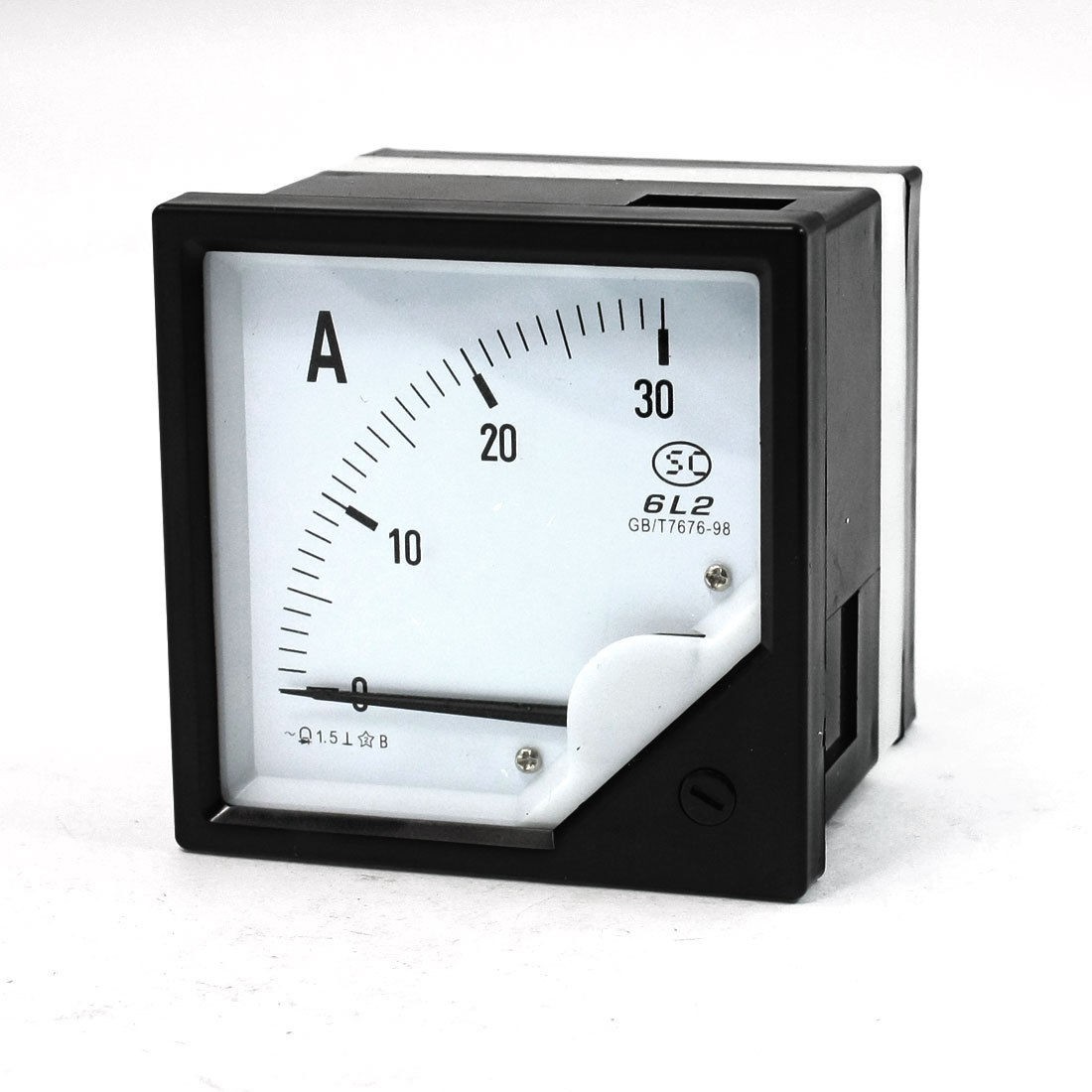 Black Plastic Shell 6L2 AC 0-30A Panel Ammeter Current Pointer