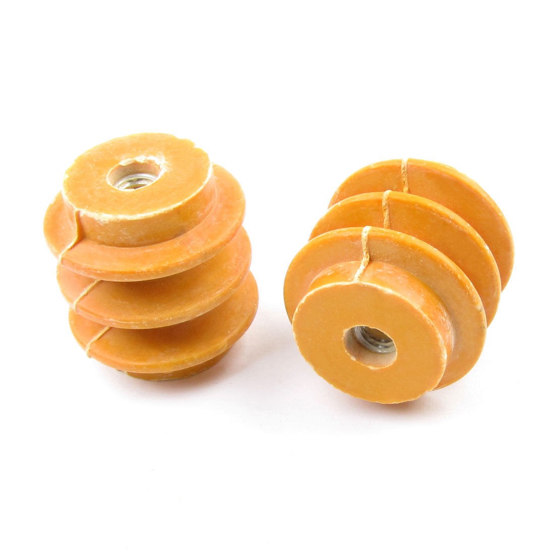 2 Pieces 40mm x 8mm 660V Busbar Insulator Support Connector Orange