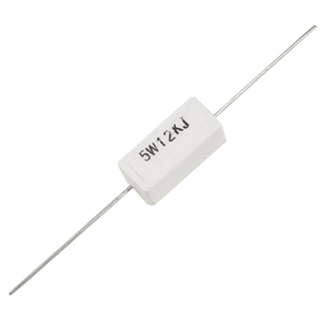 5W 12K Ohm 5% Wire Wound Ceramic Cement Resistor 10 Pcs