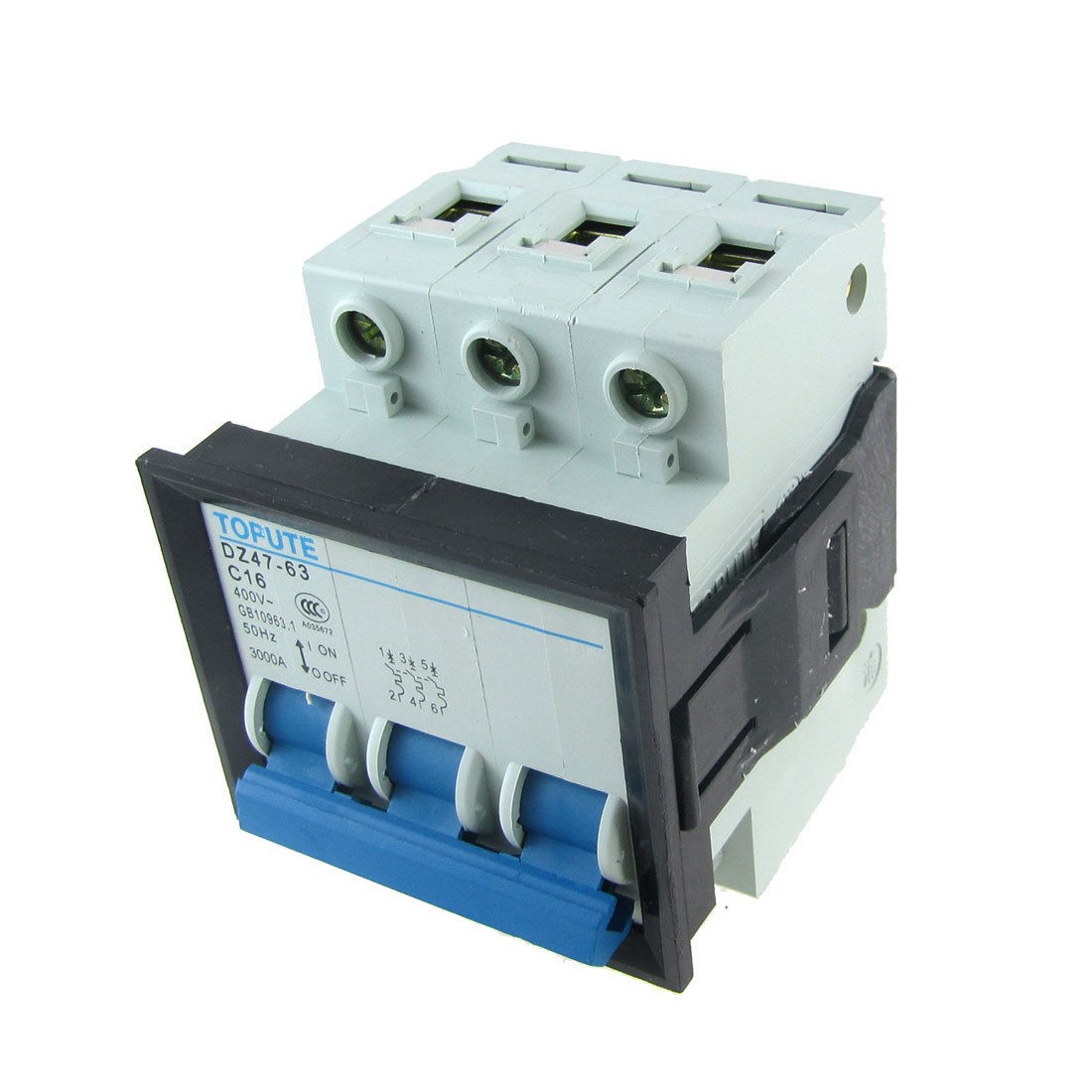 AC 400V 16A 3P Miniature Mini Circuit Breaker DZ47 63 C16