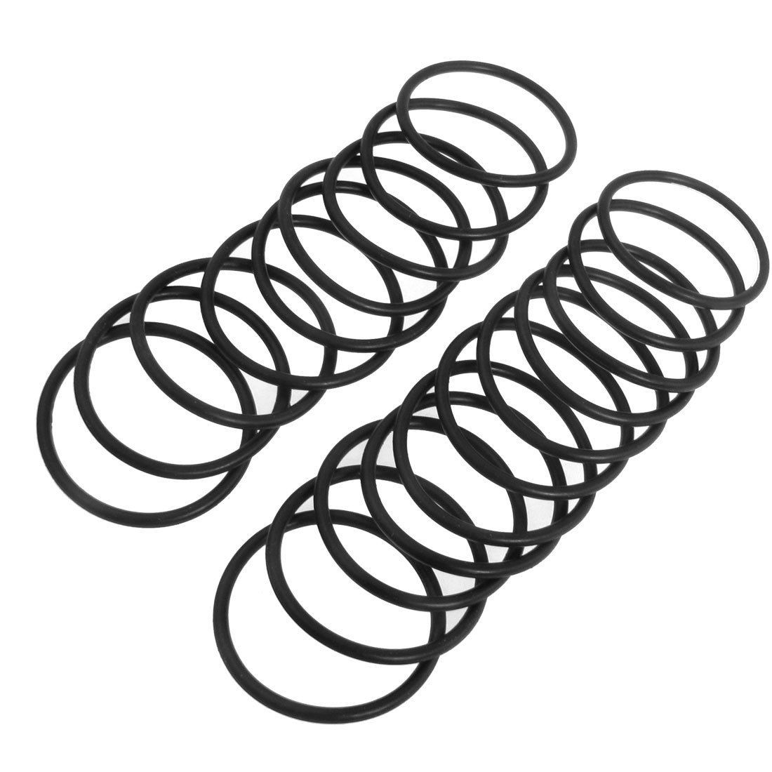 20 Pcs 36mm Outside Dia 2.4mm Thick Industrial Rubber O Ring Seal