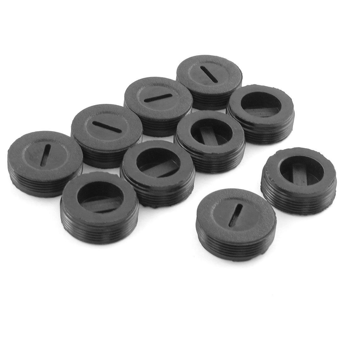 10 Pcs Black Male Thread 22mm Diameter Carbon Brush Holder Caps