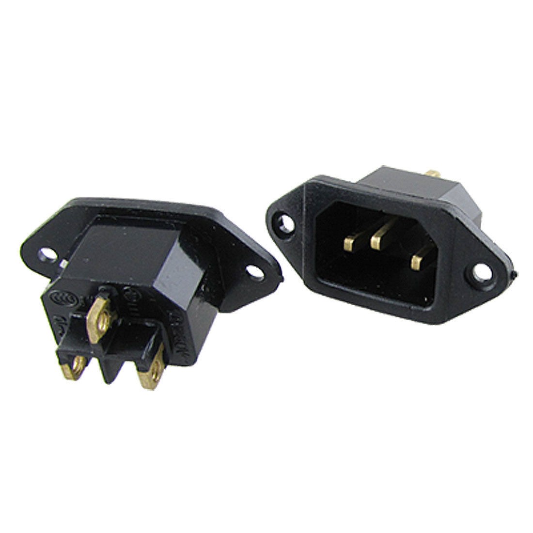 2 Pcs Rice Cooker Replacement AC 250V 10A Black C14 Power Sockets