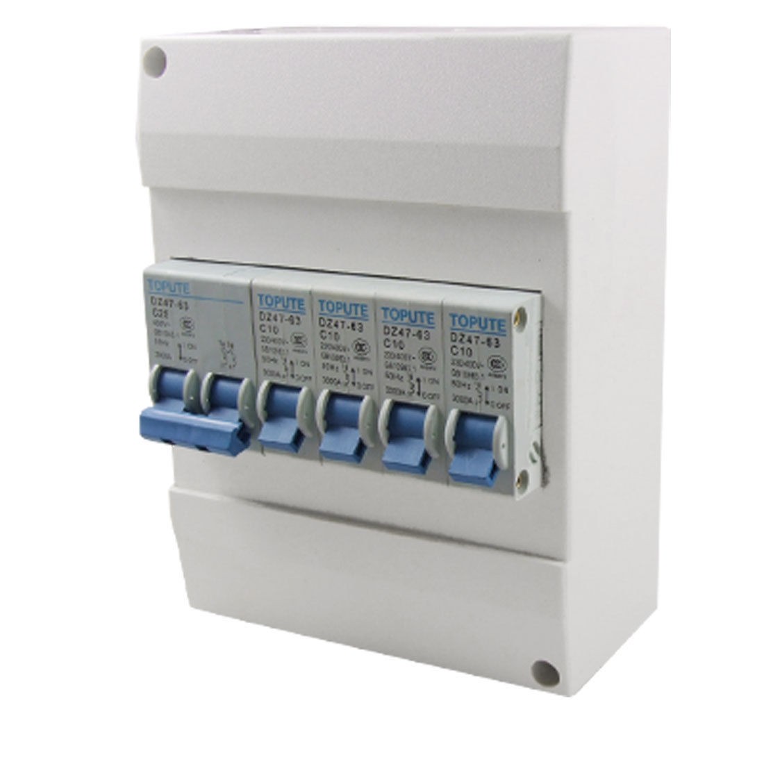 Plastic Case 2P25A+4P10A 3000A Capacity Mini Circuit Breaker