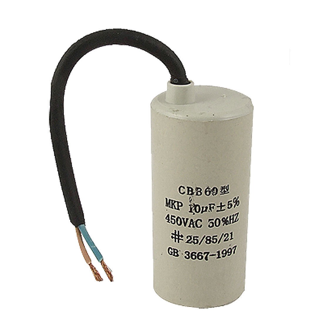 CBB60 P1olypropylene Film Motor Run Capacitor 450VAC 10UF