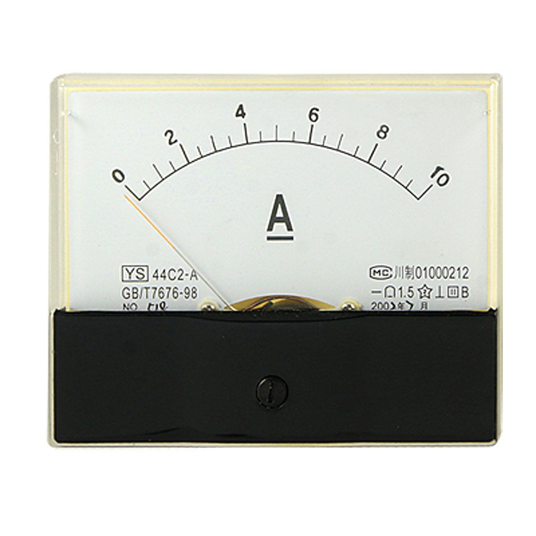DC 0-10A Current Ampmeter Rectangle Panel Ammeter 44C2