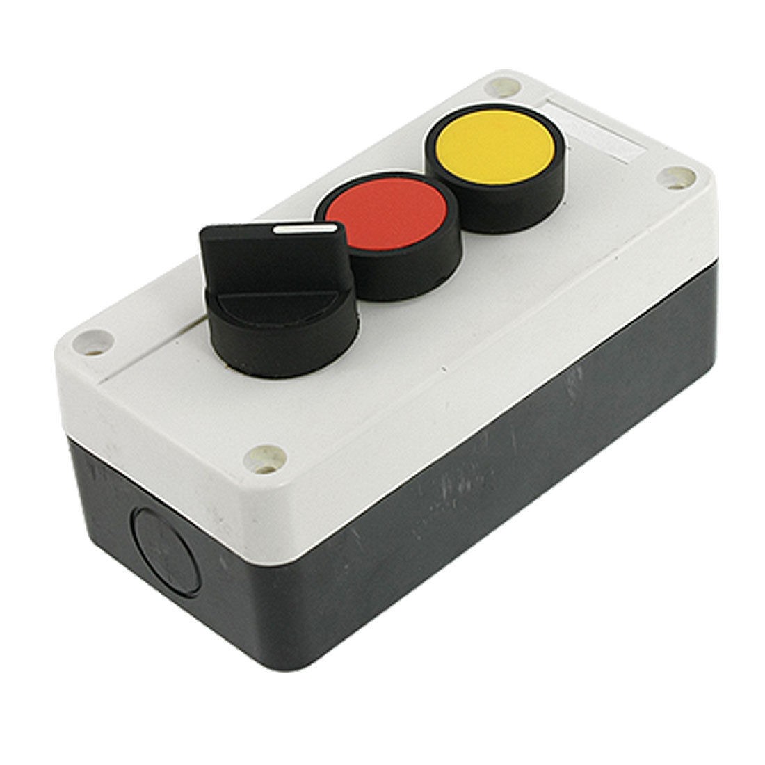 Selector Switch Red Yellow Flat Round Cap Momentary Push Button Station