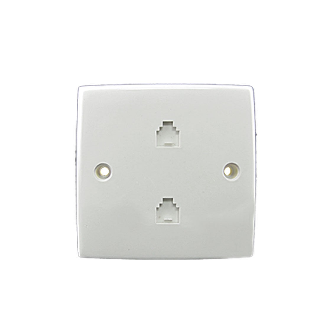 6P 4C RJ11 Telephone 2 Gang Outlet Socket Wall Plate