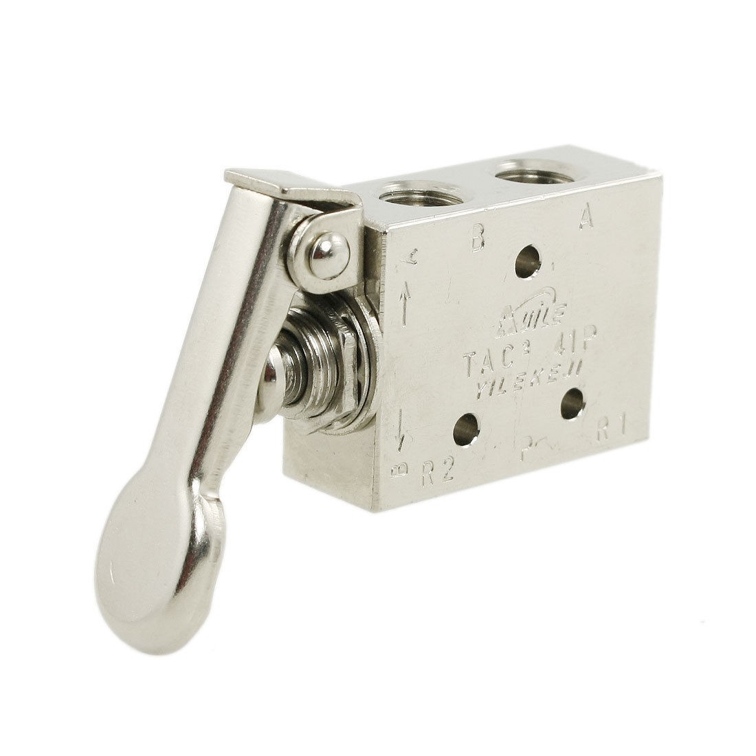Pneumatic 3 Position 4 Way Spring Return Lever Manual Air Valve